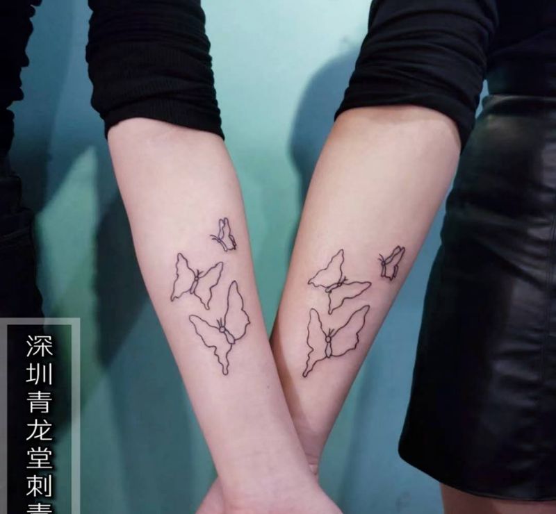 素花纹身图片_手臂胸部点刺纹身图案