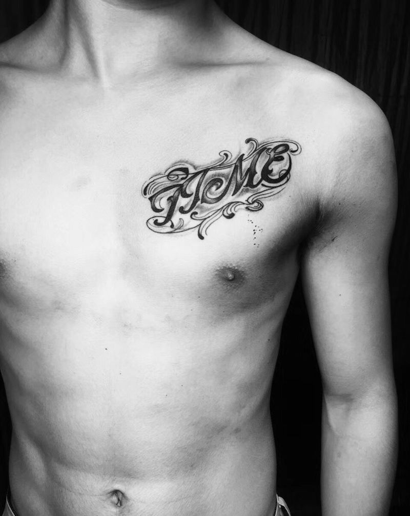 花体走一个纹身图片