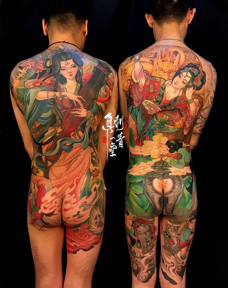 中国风纹身图片_背部纹身图案