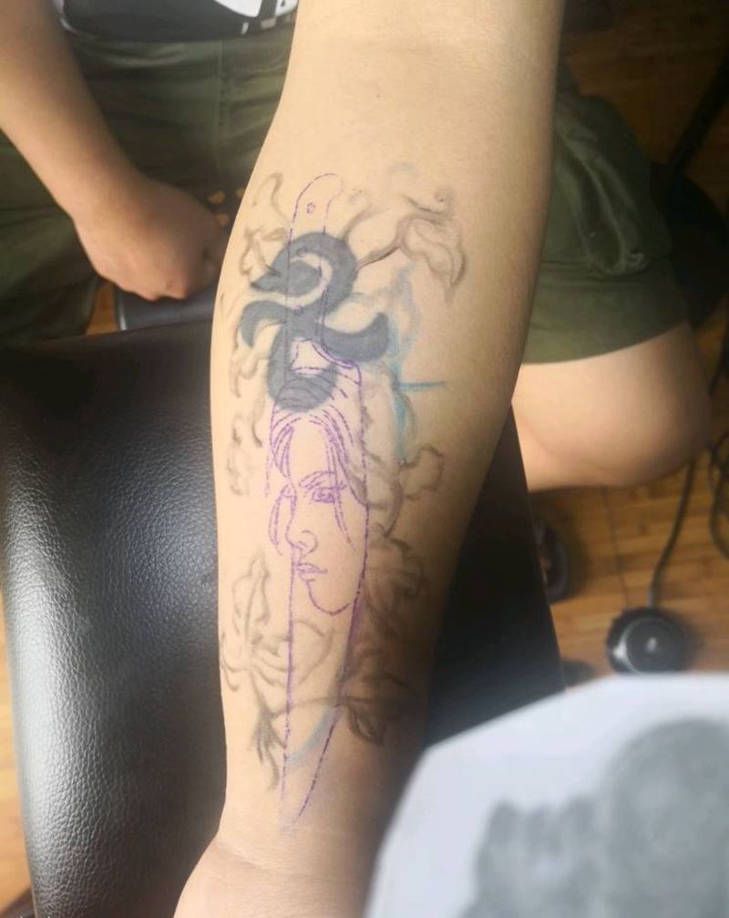 老纹身遮盖纹身图片_手臂纹身图案