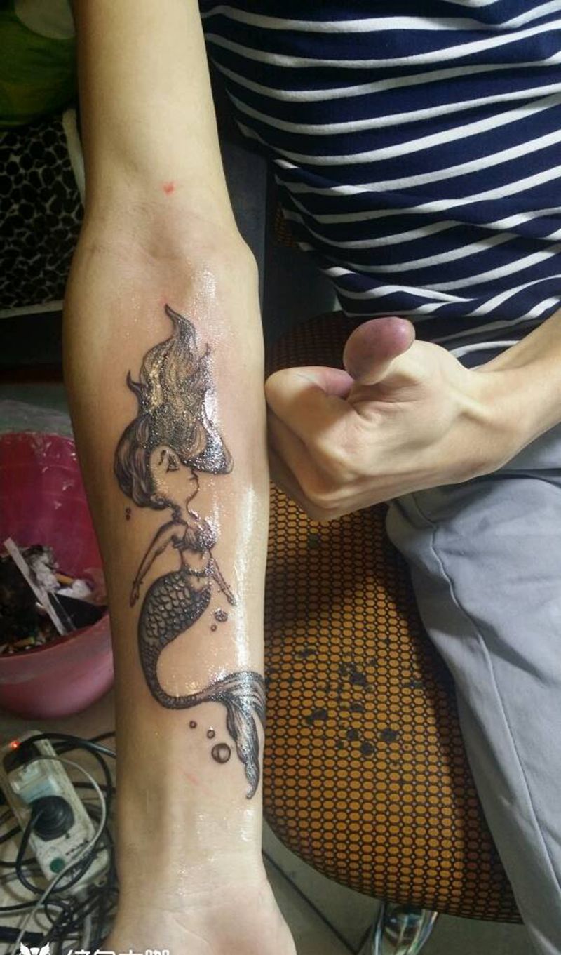 美人鱼纹身图片