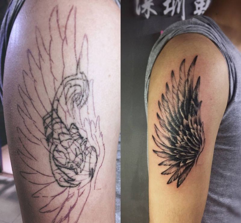 遮盖皮皮虾纹身图片