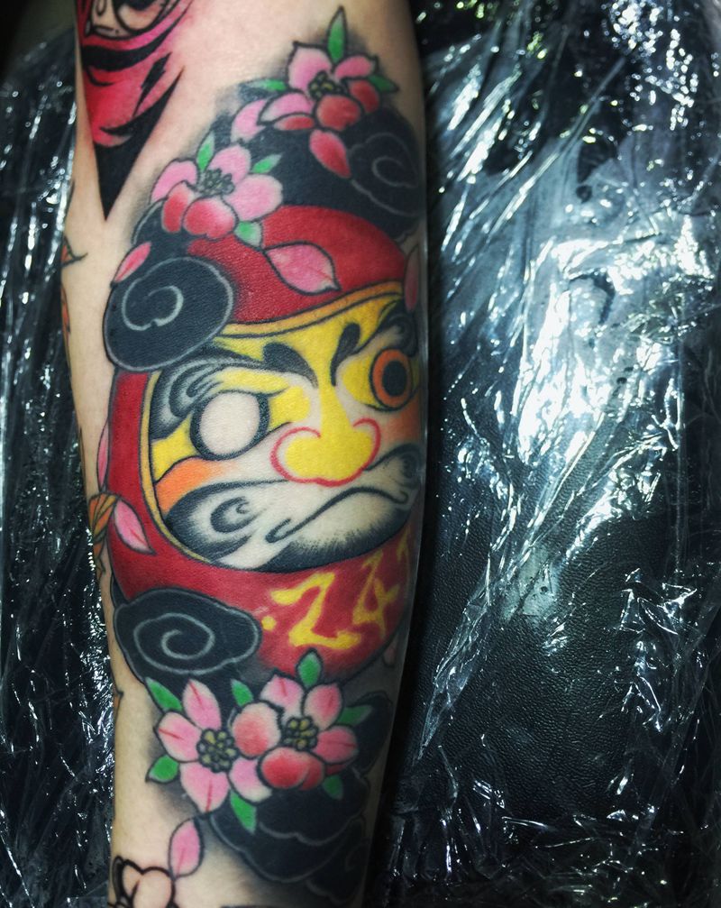 达摩蛋纹身图片_手部纹身图案