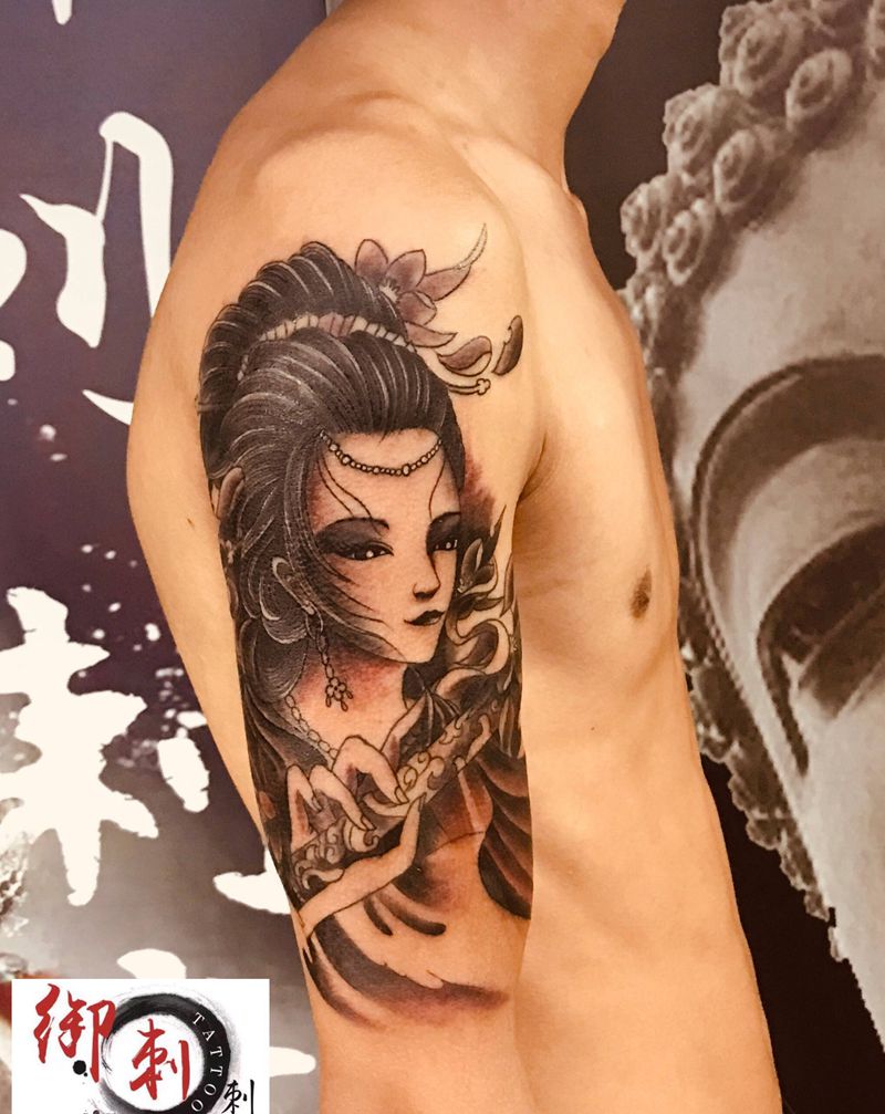 以妓般诺纹身图片_手臂纹身图案