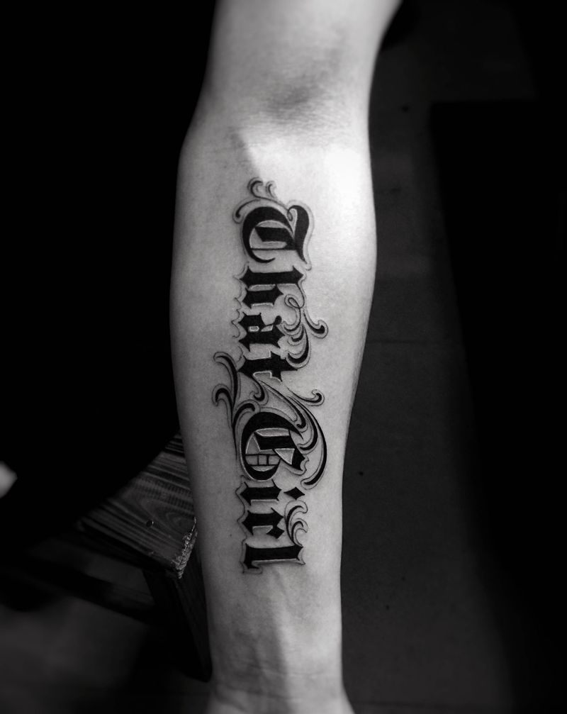 花体纹身图片_手臂纹身图案