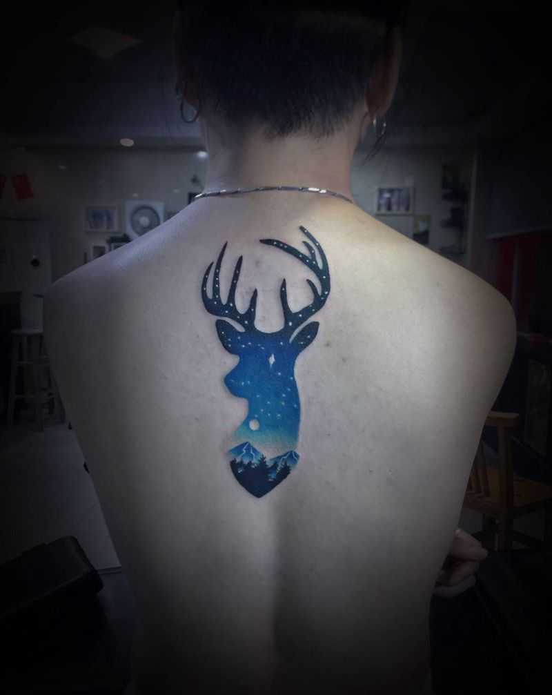 路路的鹿纹身图片