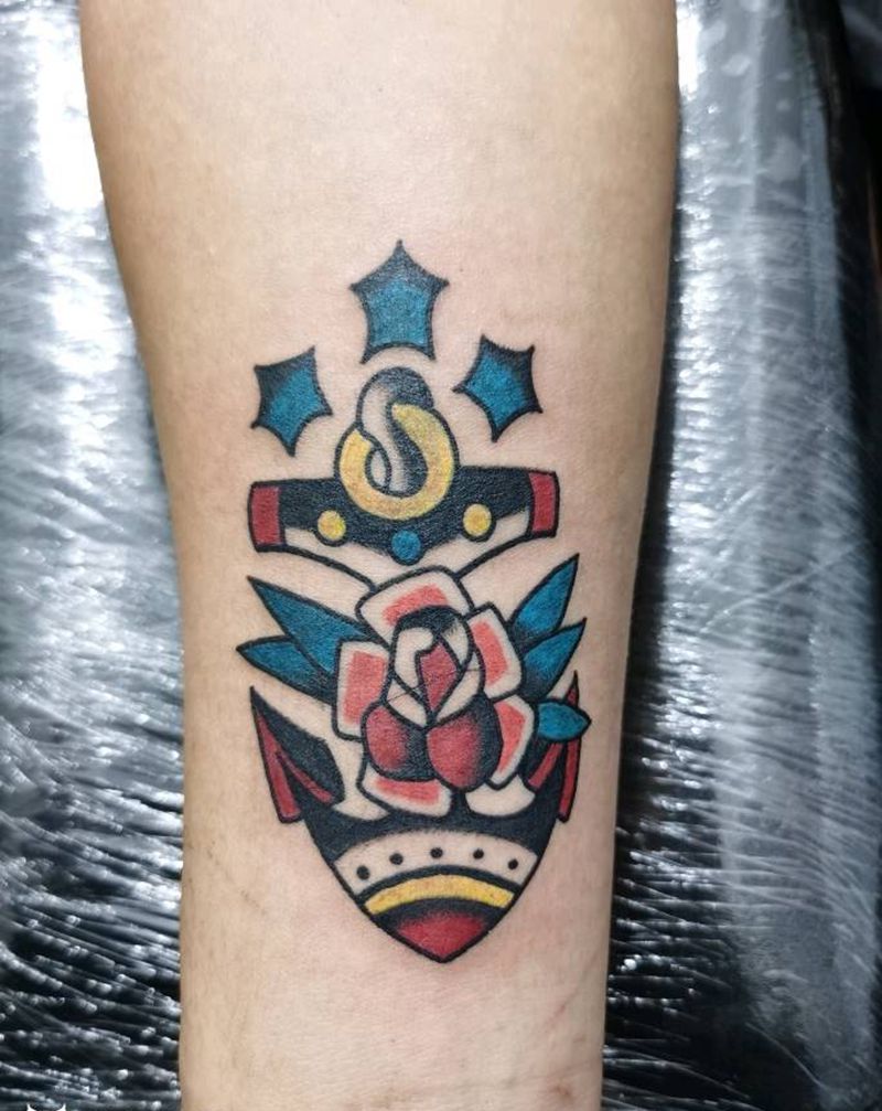 小图纹身图片_手臂Old School纹身图案