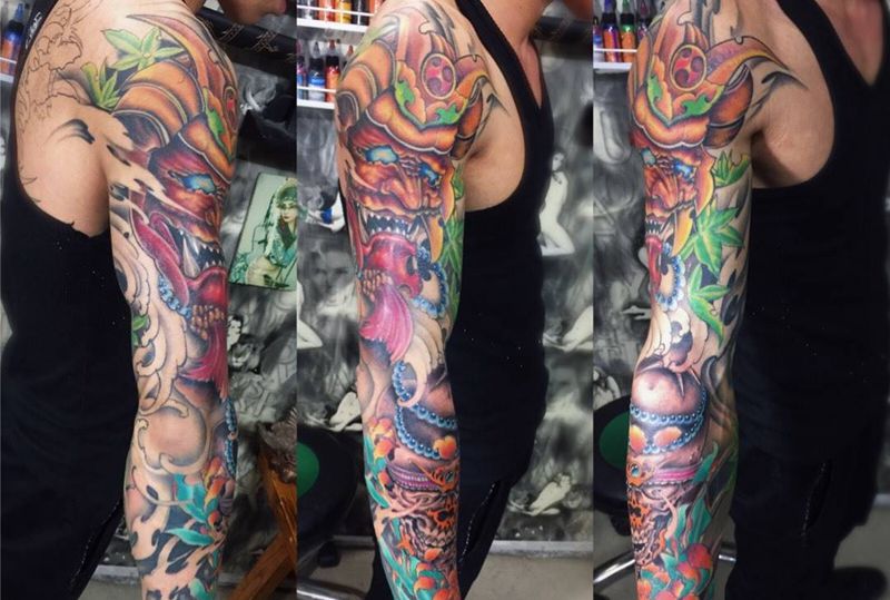 大花臂纹身图片