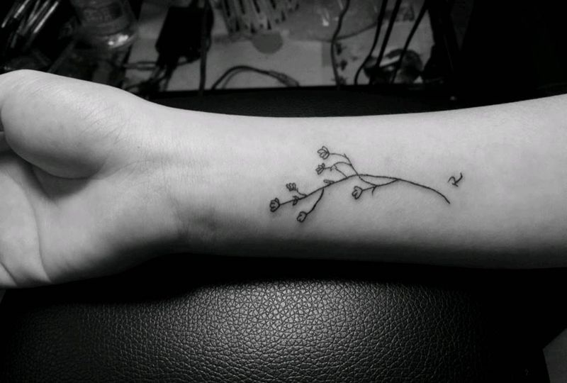 花小清新纹身图片