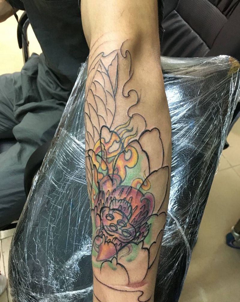 盖图纹身图片_成品手臂纹身图案