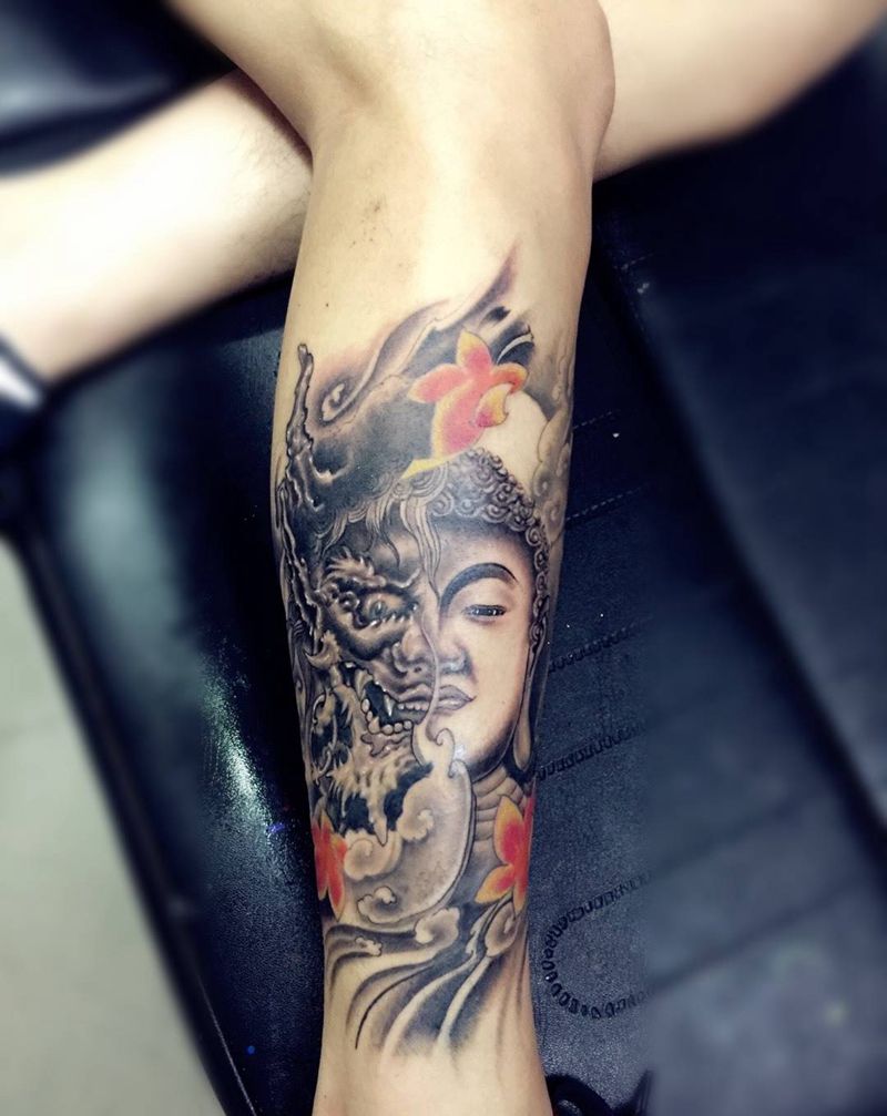 人性善恶纹身图片