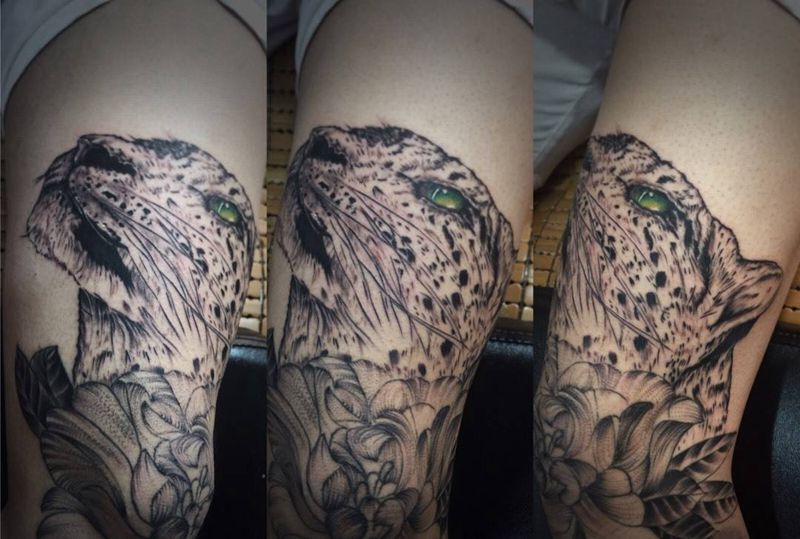 豹纹身图片