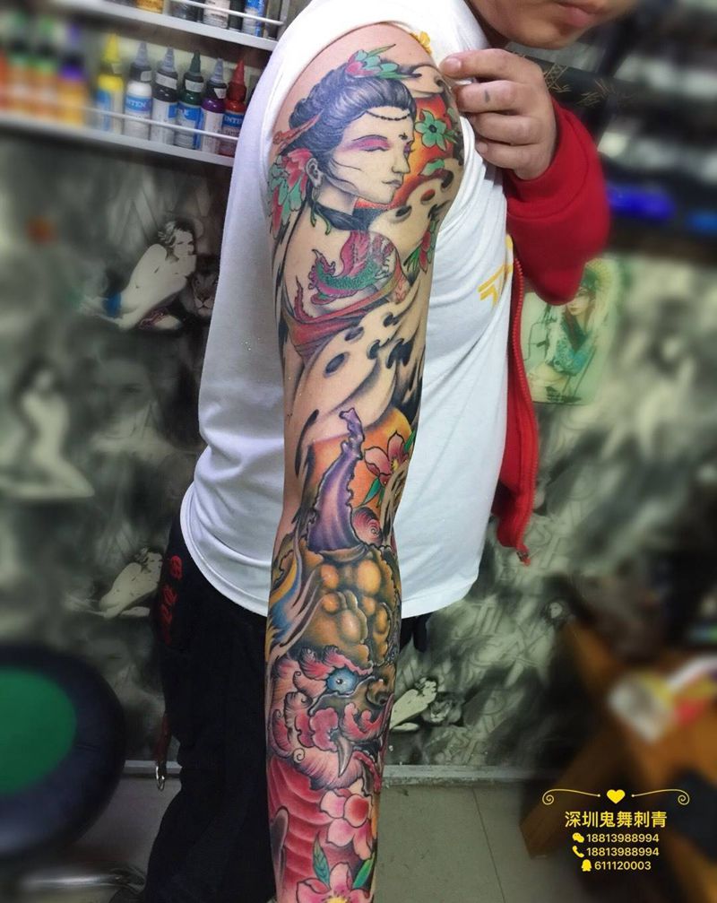 花臂纹身图片