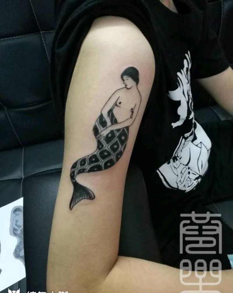 美人鱼纹身图片
