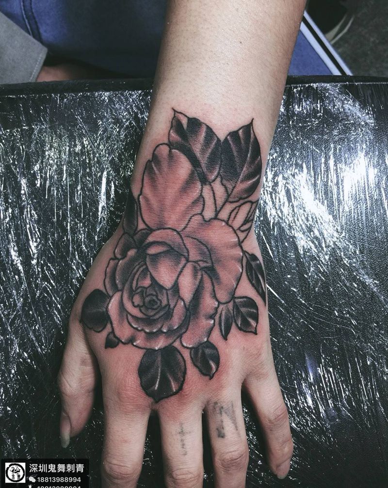 手背纹身图片