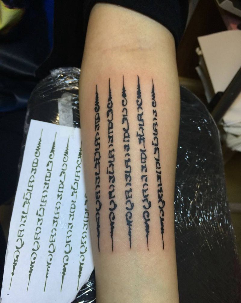 泰国经文纹身图片