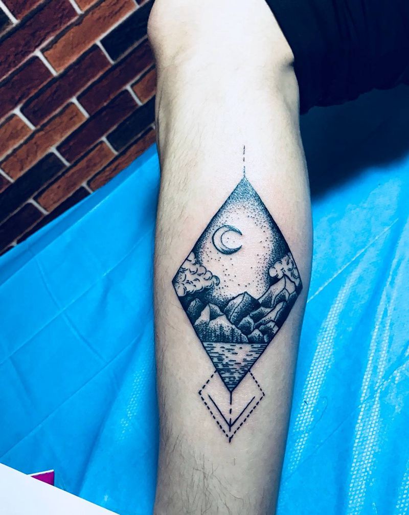 几何图纹身图片