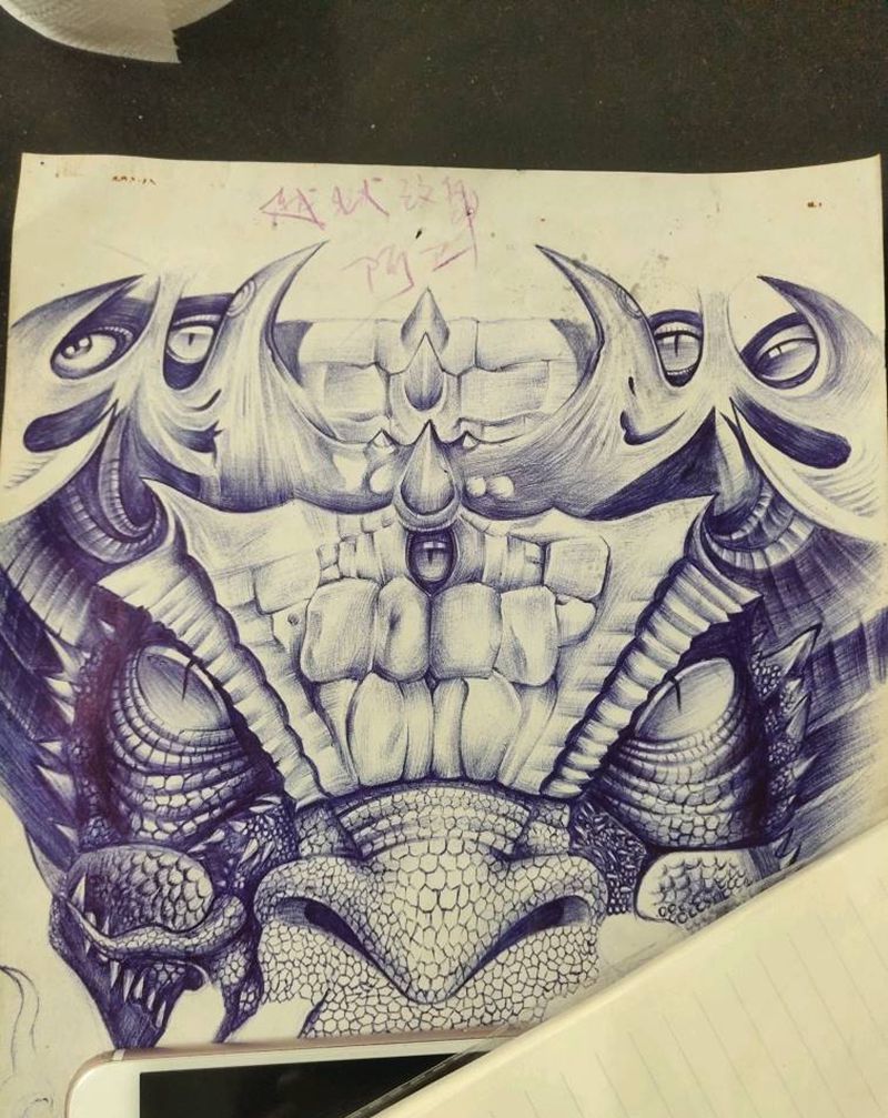 龙威纹身图片_背部纹身图案