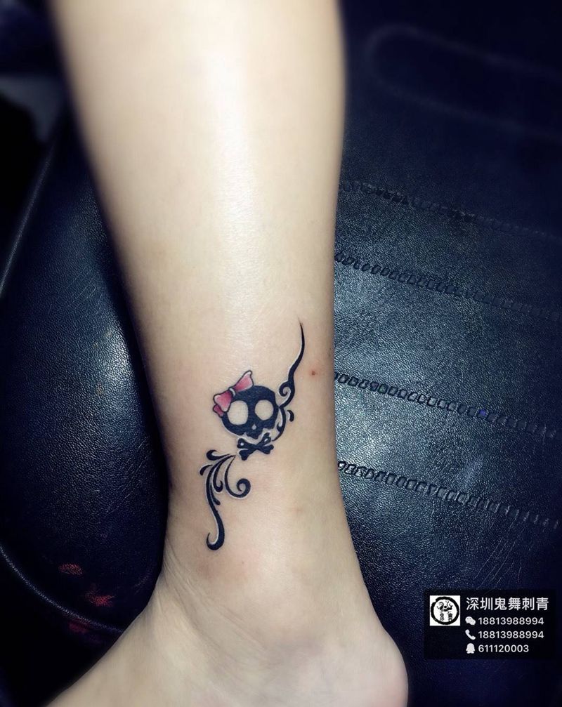 脚踝纹身图片