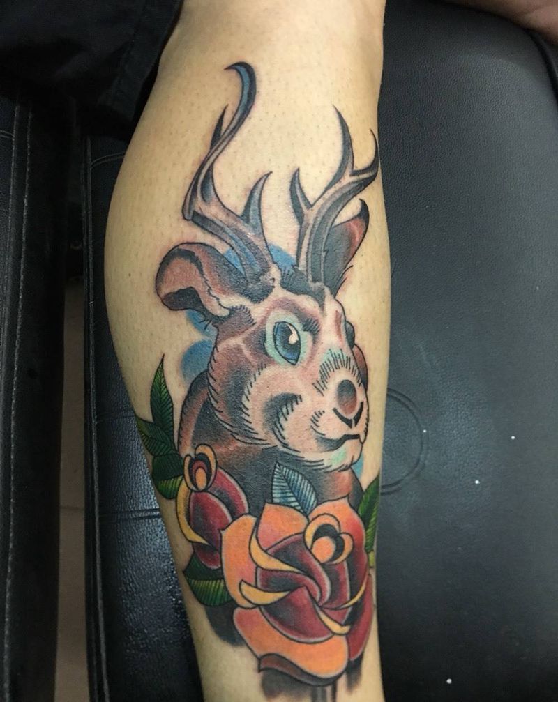 兔斯基还是鹿斯基纹身图片