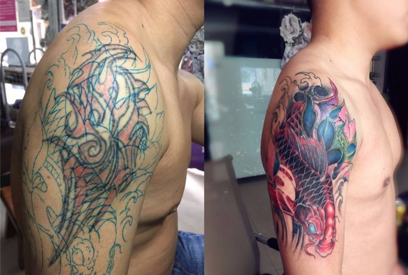 哎，遮盖纹身图片