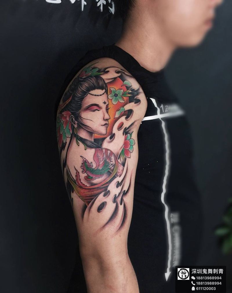 抗——日纹身图片