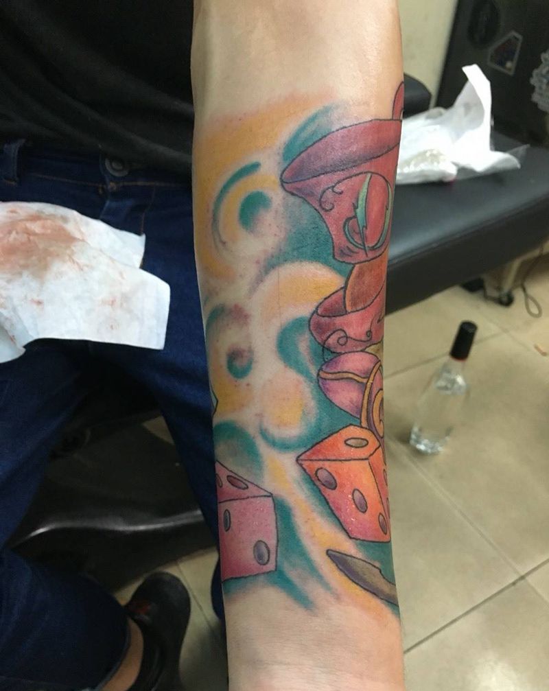 彩色小臂纹身图片_手臂鬼神纹身图案