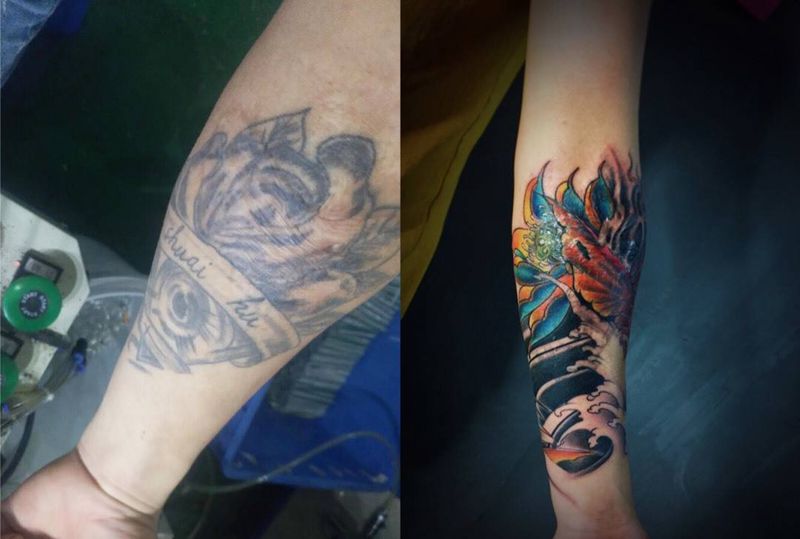 盖中盖纹身图片