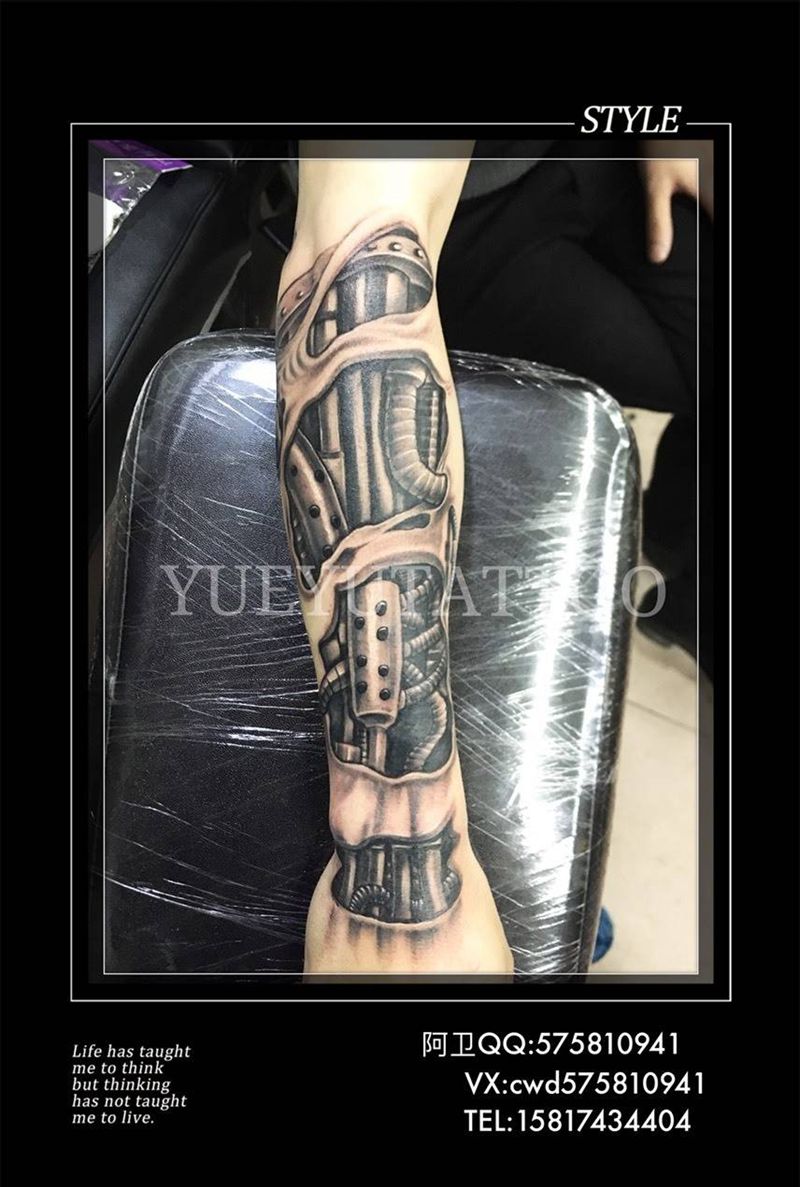 机械臂纹身图片