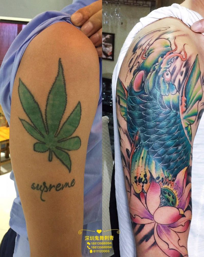 毁明白了再遮盖纹身图片