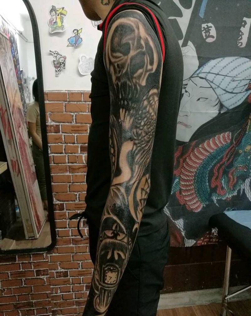 花臂终结纹身图片