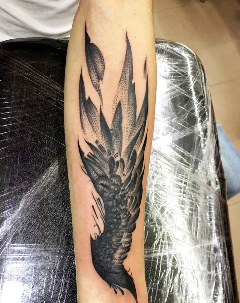 遮盖一排英文纹身图片