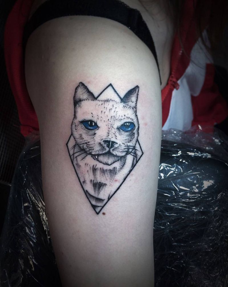 猫啊狗啊纹身图片