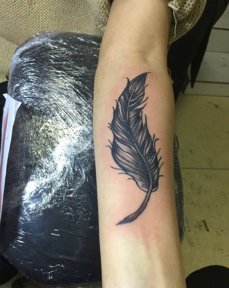 羽毛纹身图片