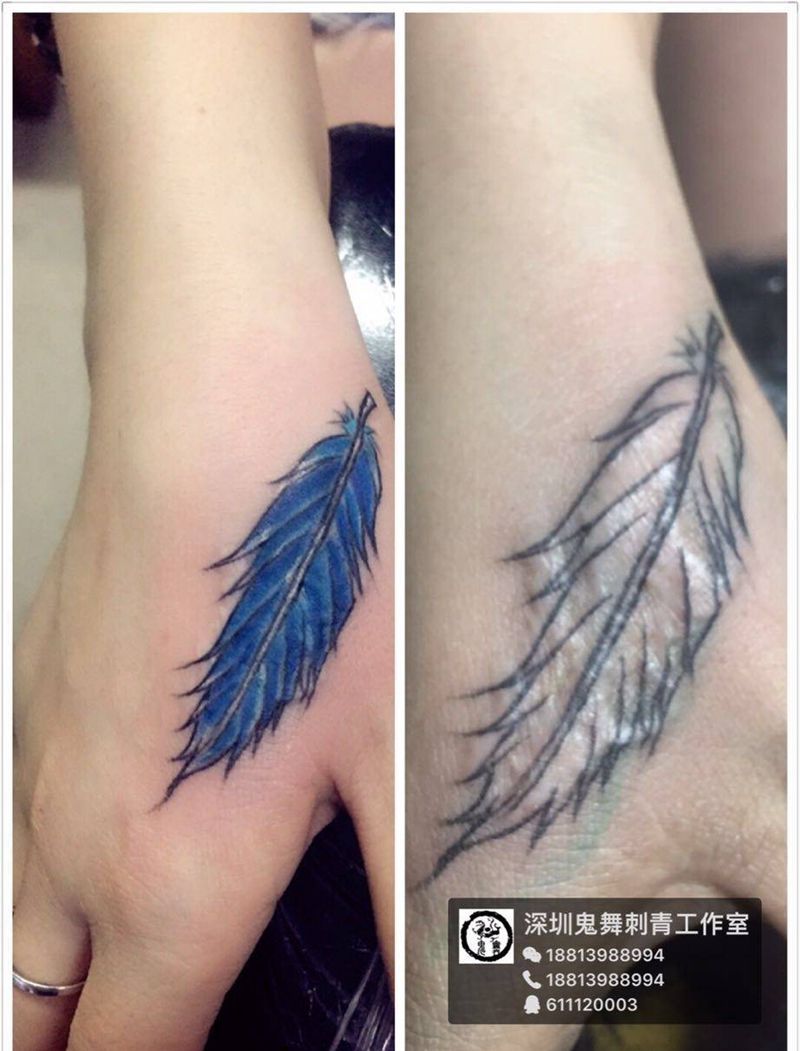 遮盖虎口疤痕纹身图片