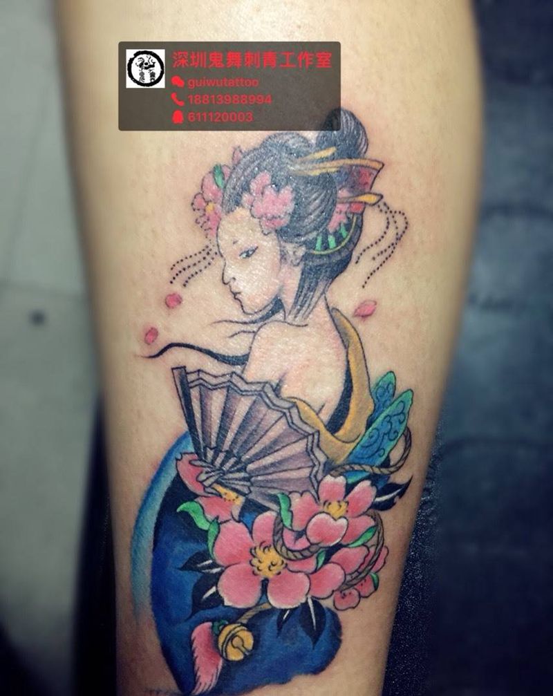 小艺妓纹身图片