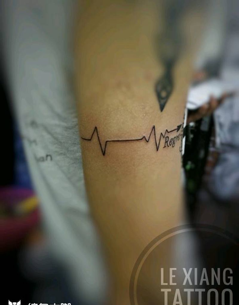 心电图纹身图片