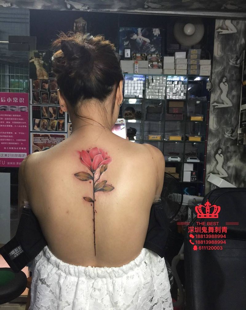 一支独秀纹身图片