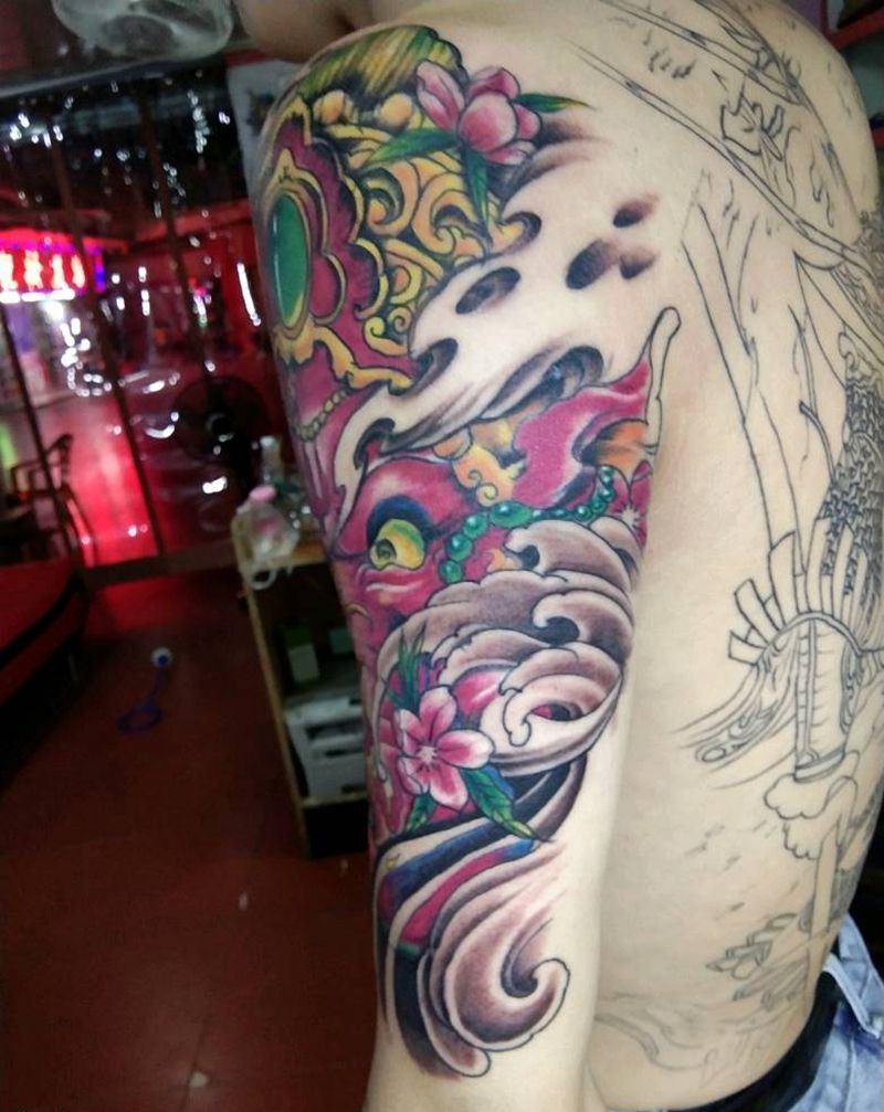 象神纹身图片_手臂纹身图案