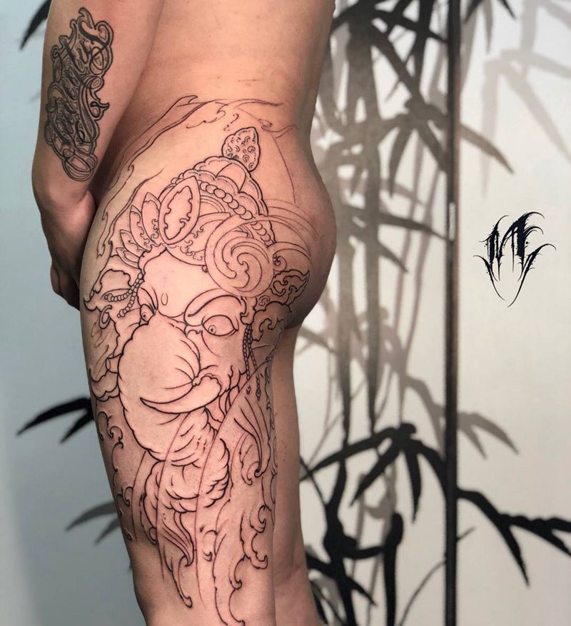 走路都带风纹身图片