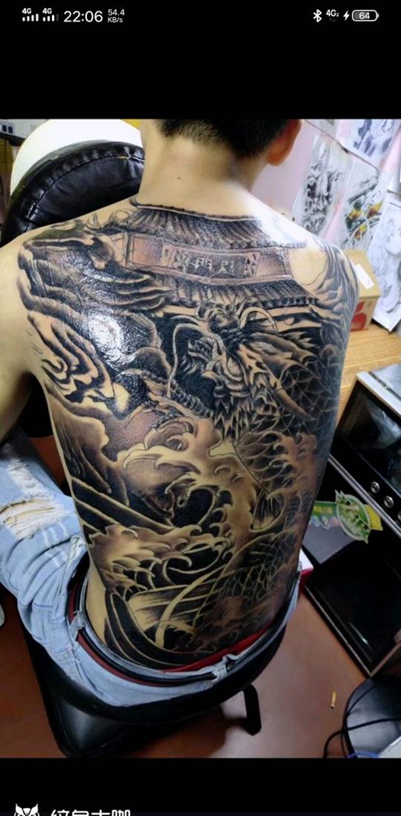 满背纹身图片_背部纹身图案