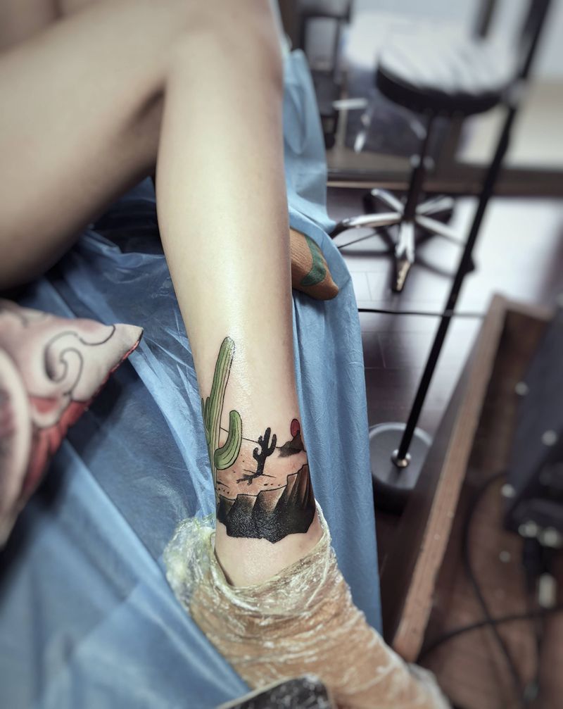 拼接花腿纹身图片_Old School纹身图案