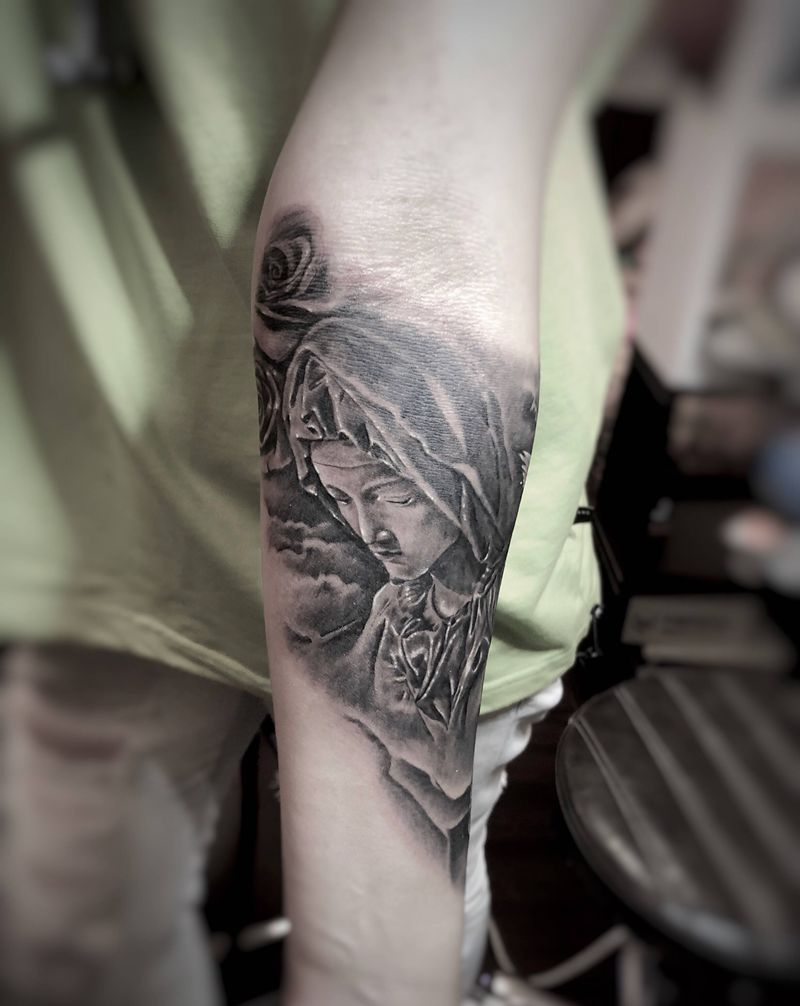 遮盖图纹身图片_手臂欧美写实纹身图案