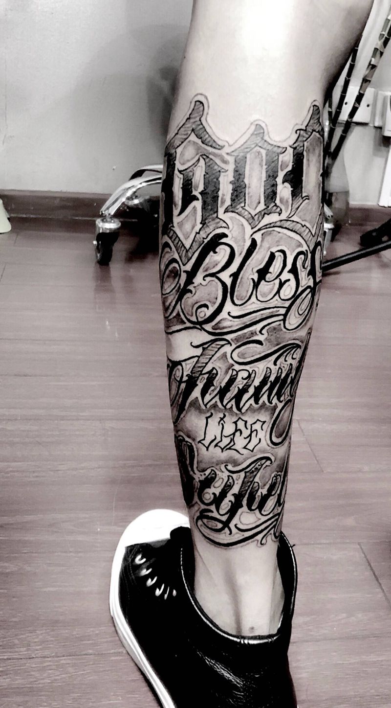 花体字纹身图片_花体字纹身图案