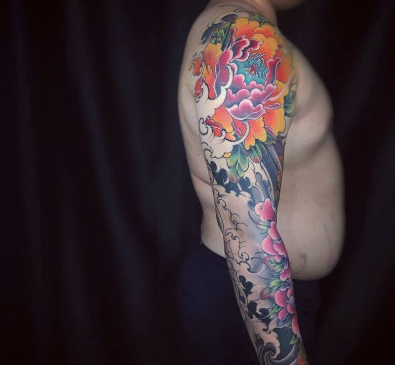 国色天香 富贵牡丹纹身图片