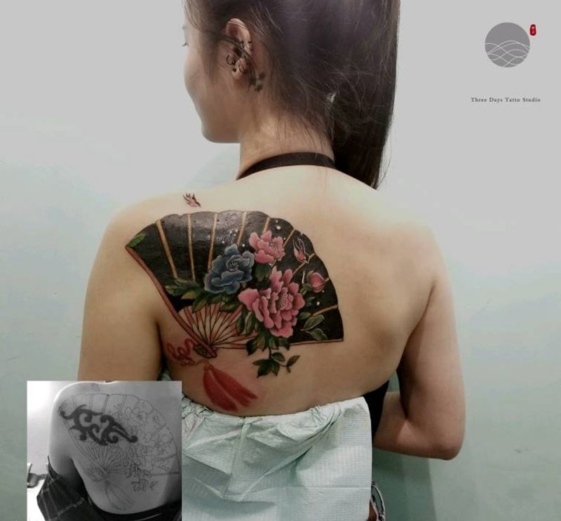 遮盖纹身图片