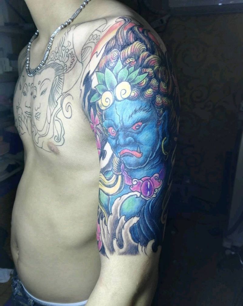 不动明王纹身图片