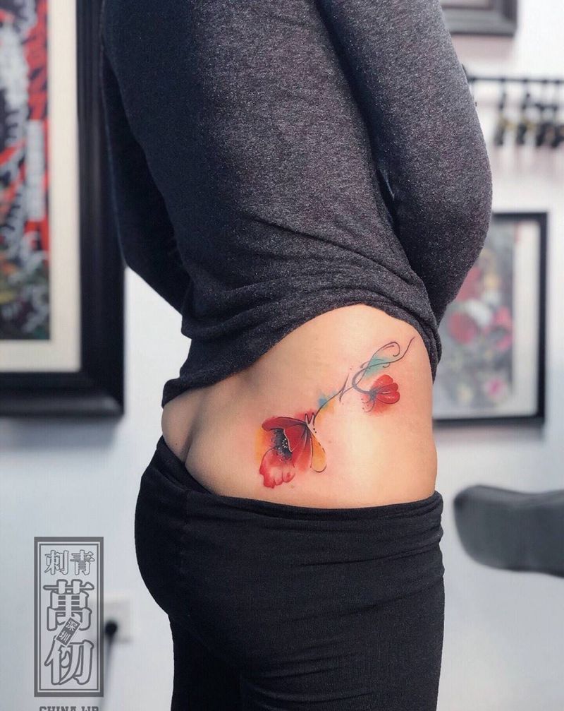 水彩 / 遮盖疤痕纹身图片