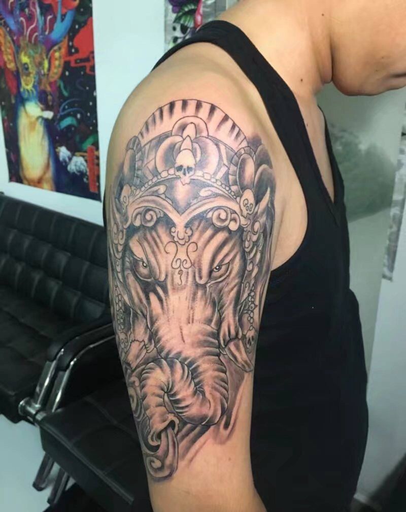 象神纹身图片