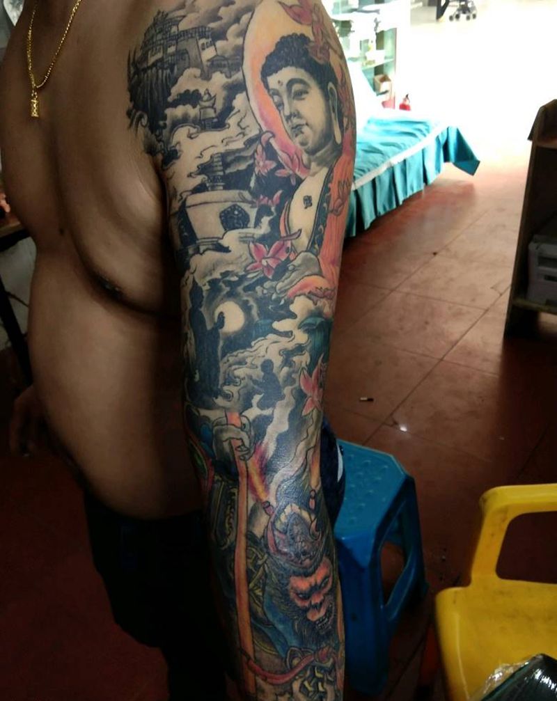 花臂纹身图片_手臂纹身图案